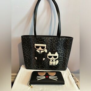 Karl Lagerfeld adorable purse AND wallet